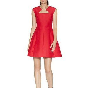 Halston Heritage Red cocktail dress with pockets